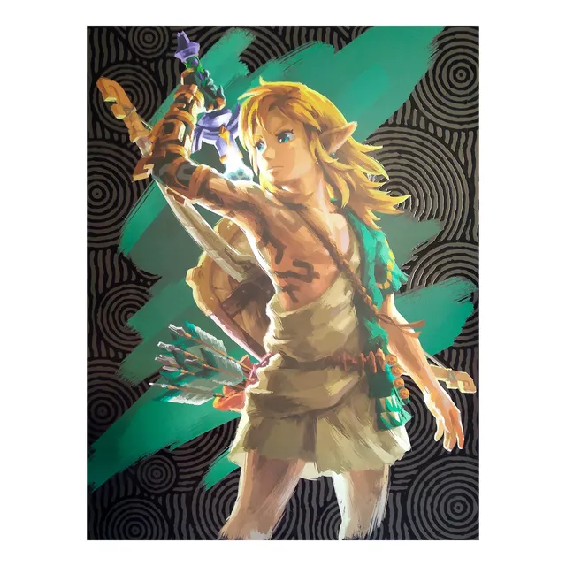 Poster Doble Original Zelda Tears Of The Kingdom Nintendo Sw