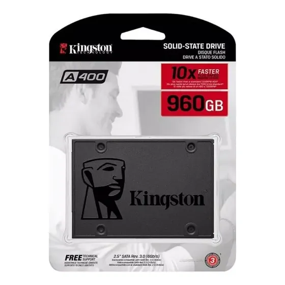 Ssd 960gb Sata 3 - Kingston P/ Pc/notebook Cor Preto
