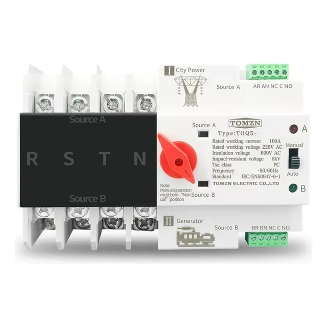 Ats Transferencia Automatica 4 Polos 63 A 220 V