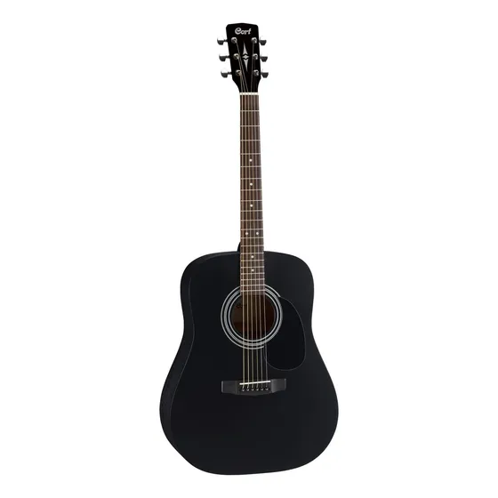 Guitarra acústica Cort Standard AD810 para diestros black satin merbau mate
