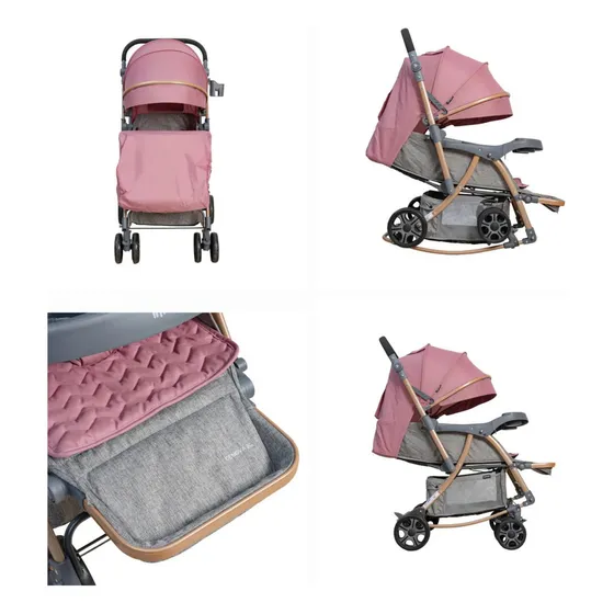 Coche Cuna Para Bebe Recien Nacido Infanti Genova 516 Color Rosa Chasis Rosado