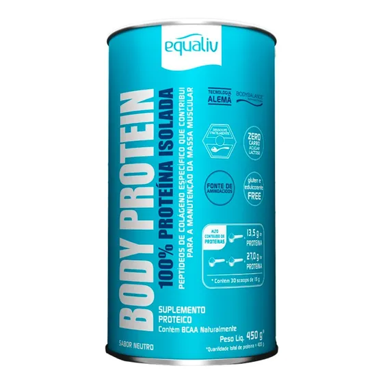 Body Protein Equaliv 450g Neutro. Sabor Neutro