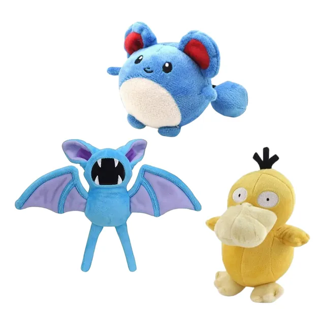 Super Kit Pokémon 3 Pelúcias Zubat Marill Psyduck Original