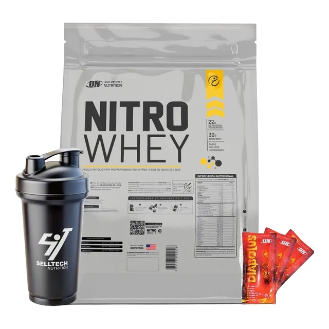 Proteína Universe Nutrition Nitro Whey 5kg Vainilla + Shaker