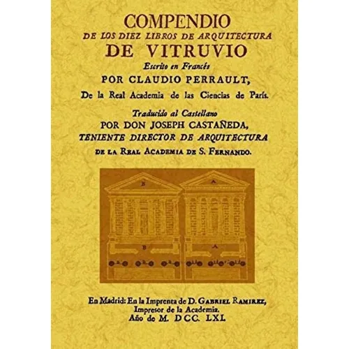 Compendio De Los Diez Libros De Arquitectura De Vitruvio, De Vitruvio Polión, Marco. Editorial Maxtor, Tapa Blanda En Español