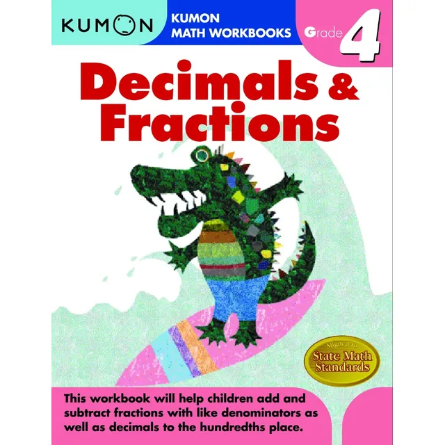 Libro Kumon Decimales Y Fracciones Grado Cuarto En Ingles