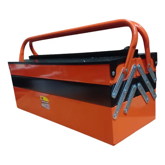 Caja Herramienta Articulada Metálica 3 Niveles 5 Divisiones