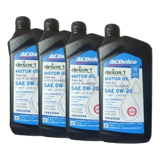 Aceite 0w20 Full Sintetico Bencinero Acdelco Pack 4 Lts | Cuotas sin interés