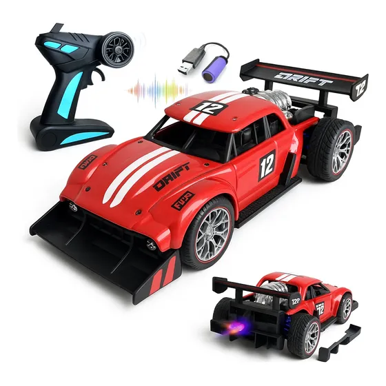 Carrinho Pickup Controle Remoto Drift De Ferro Fumaça Som