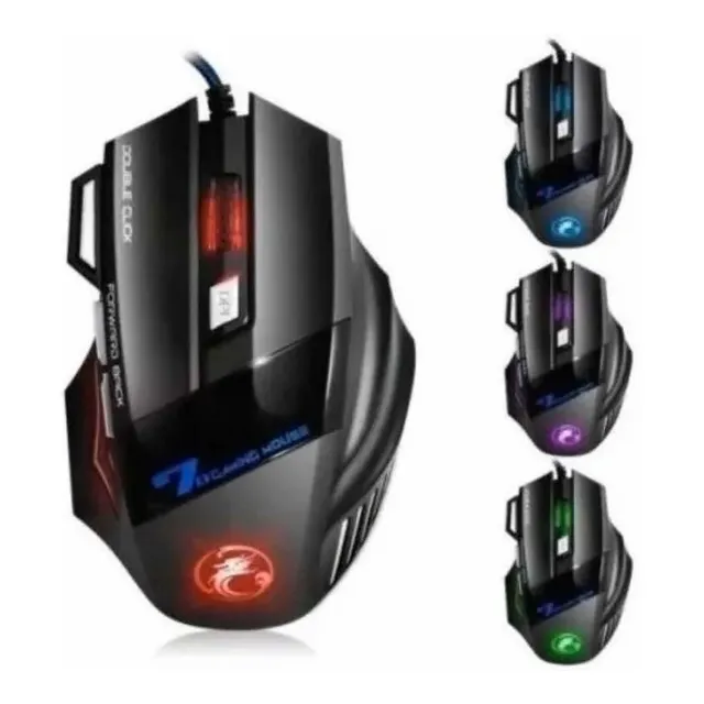 Mouse Gamer Alambrico Botones + Luces + Scroll