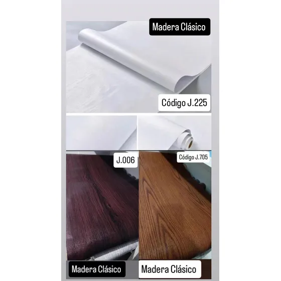Rollo De Papel Vinilo Madera Autoadhesivo 5 Mts Texturados