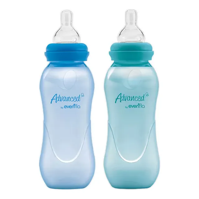 Set de Biberones Evenflo 240ml Flujo Medio 3m+ 2 Piezas