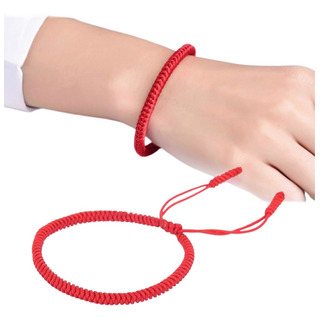 Pulsera Tibetana Roja, Hecha A Mano, Proteccion Brazalete Pulsera Tibetana Roja, Hecha A Mano, Proteccion Brazalete
