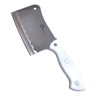 Cutelo Profissional Cozinha Açougueiro Corta Osso Facão Faca Cor Branco Cutelo Profissional Cozinha Açougueiro Corta Osso Facão Faca Cor Branco