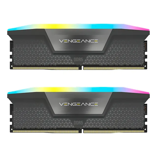 Memoria RAM DDR5 64GB 5200MT/s CORSAIR VENGEANCE RGB AMD EXPO 2x32GB Gris CMH64GX5M2B5200Z40K