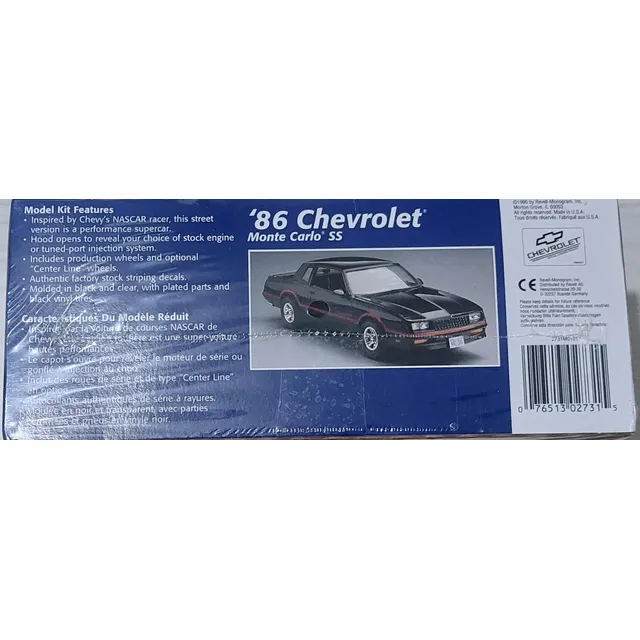 Kit De Plastimodelismo Chevy Monte Carlo 1986 Escala 1:24