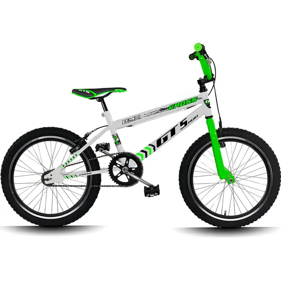 Bicicleta Aro 20 BMX cross infantil GT Sprint Cross R20 - branco/verde