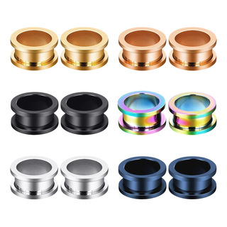 12 Piezas Expansores De Túnel De Acero Piercing Para Oreja 12 Piezas Expansores De Túnel De Acero Piercing Para Oreja