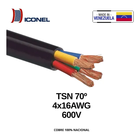Cable Iconel St 4x16 Awg 100% Cobre Nacional (por Metro)