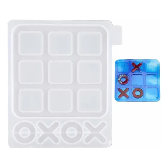 1 Molde De Resina De   Para Juego De Mesa Xo De 5,12 A ...