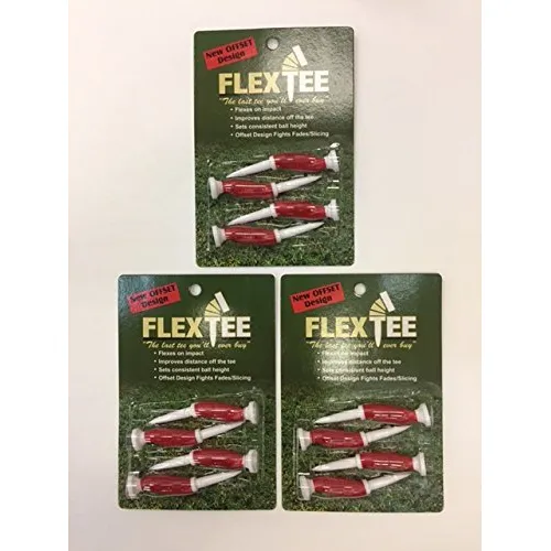 Flex Tee Offset Driver Golf 3-pack Deal 12-tee Nueva