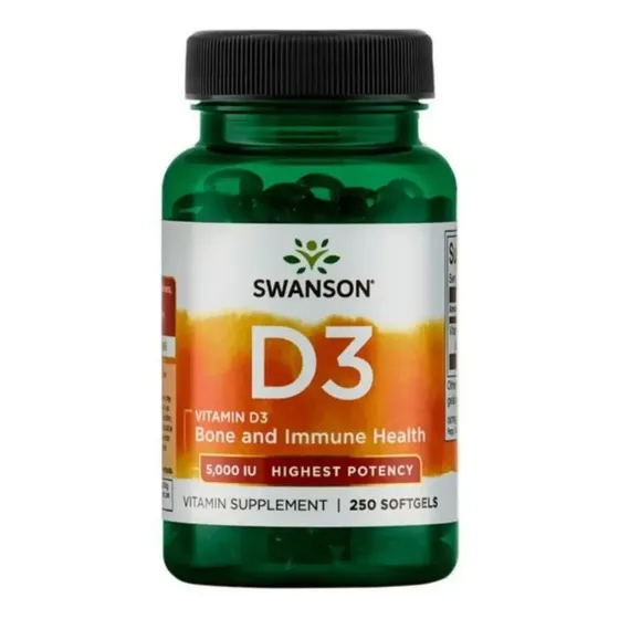 Vitamina D3 5000ui Potencia Max 250 Softgels Swanson | Cuotas sin interés