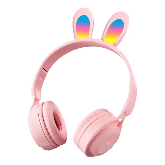 Fone De Ouvido Orelhinha Coelho Sem Fio Led Tik Tok