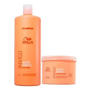 Kit Wella Nutri Enrich Shampoo 1 L + MĂĄscara 500g Kit Wella Nutri Enrich Shampoo 1 L + MĂĄscara 500g