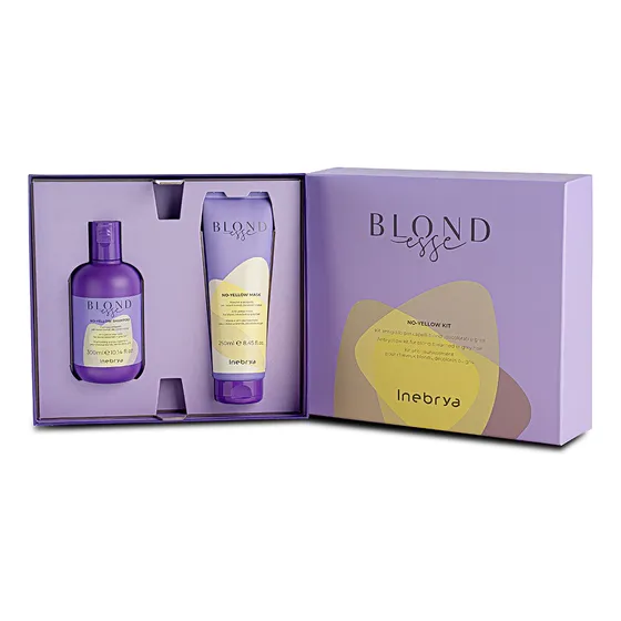 Inebrya Ice Cream No- Yellow Kit Shampoo+ Máscara 300 Ml