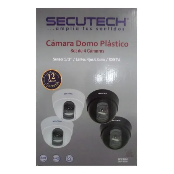 Kit 4 Camaras Seguridad Secutech Dpst-22n4 Cables Y Transf