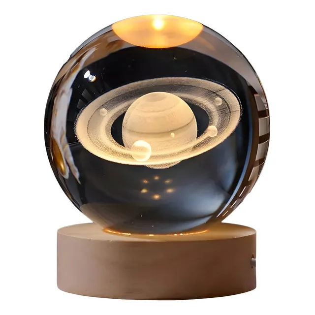 Esfera Con Diseño 3d Mini Lámpara Luz Led Para Dormitorio