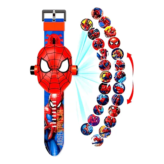 Reloj Spiderman Proyector Infantil Juguete Con 24 Imagenes