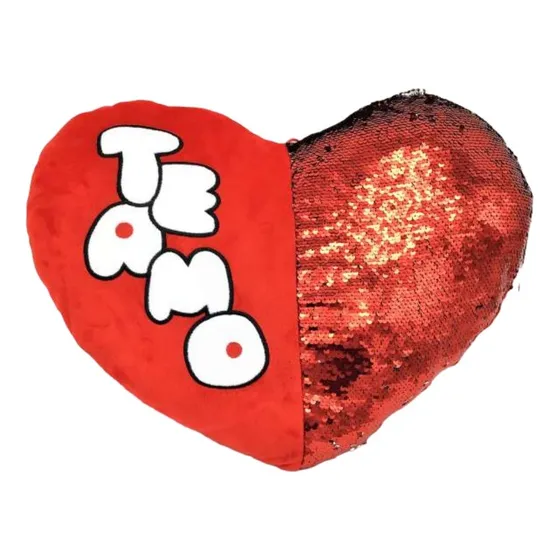 Peluche Corazón Con Lentejuelas De 30 Cm