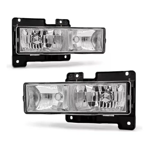 Faro Delantero Chevrolet Silverado Fondo Negro 1999-2002 Par