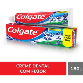 Creme Dental Colgate Tripla Ação 180g Creme Dental Colgate Tripla Ação 180g