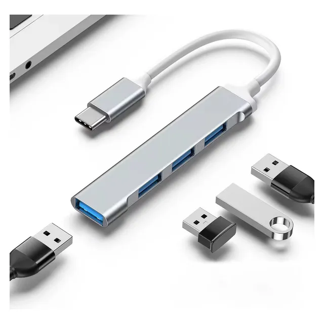 Hub Extensor Tipo C A 4 Puertos Usb 3.0