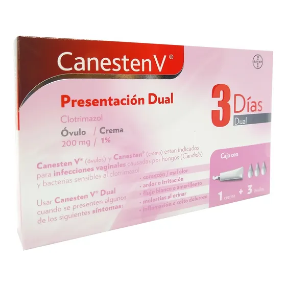 Canesten V Dual 1 Tubo 10 G + 3 Óvulos