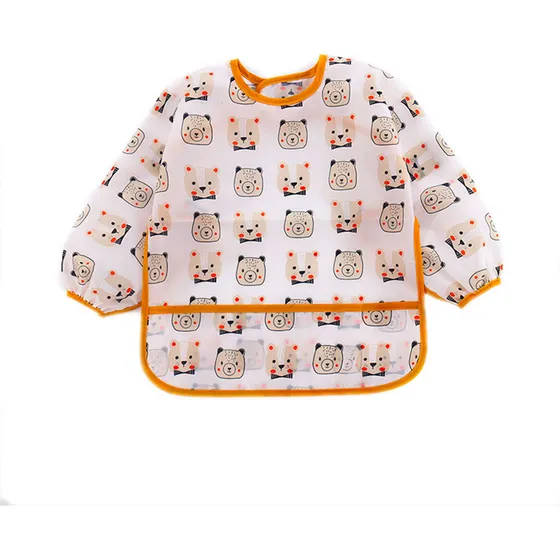 Babero Mangas Largas Impermeable Oso 2 A 4 Años Úpale