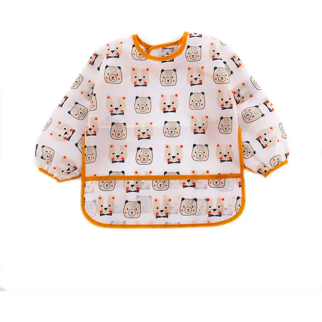 Babero Mangas Largas Impermeable Oso 2 A 4 Años Úpale