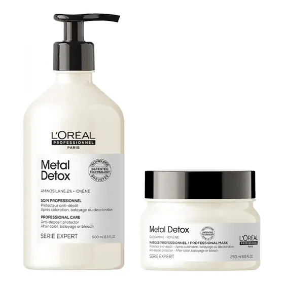 Pack Metal Detox Shampoo 500ml Y Máscara 250ml Loreal