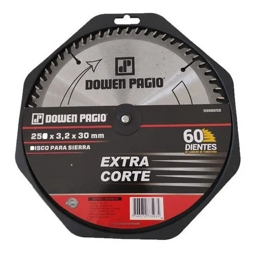 Disco Sierra Circular 250mm 60 Dientes Dowen Pagio 9998658