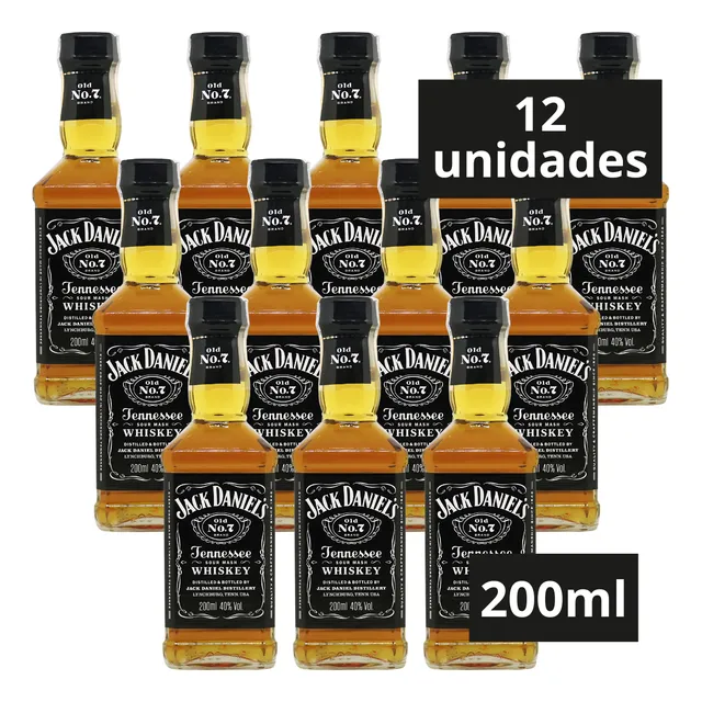 Combo 12 Whisky Jack Daniel`s Old.7 Tennessee 200ml