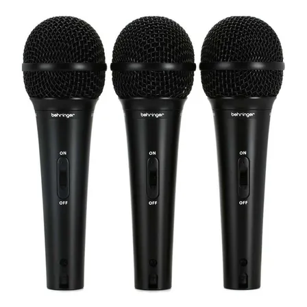 3 Micrófonos Dinámicos Supercardioides Behringer Ultravoice XM1800S