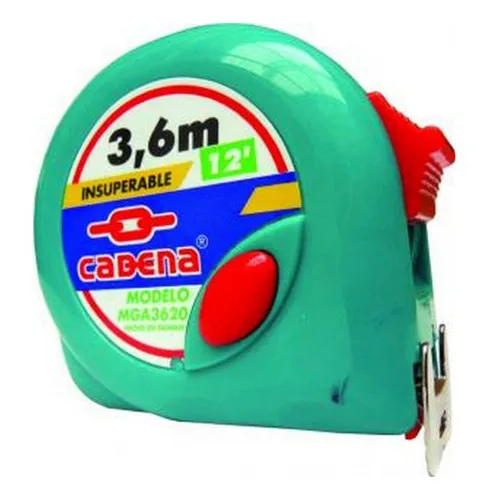 Flexometro 3.6mt X 20mm Doble Vista Cadena Mga3619