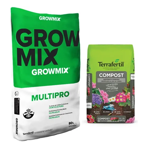Kit Sustrato Growmix Mulipro 80l + Compost 20l Valhalla Grow