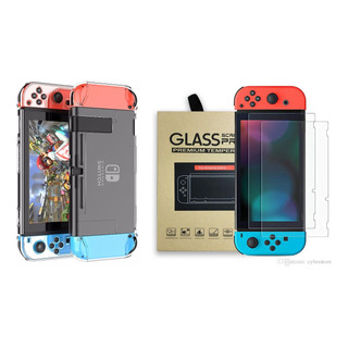 Funda Rigida + 2 Micas Cristal Templado Nintendo Switch 9h Funda Rigida + 2 Micas Cristal Templado Nintendo Switch 9h
