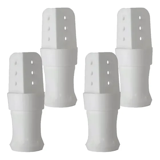 Kit 4 - Pe Guarda Roupa Branco Altura 9,5cm Com Regulagem
