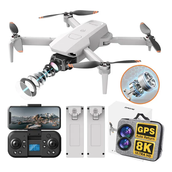 Mini Drone Sjrc 8k L106max De Motor Doble Sin Escobillas Gps 2.4ghz 2 Baterías