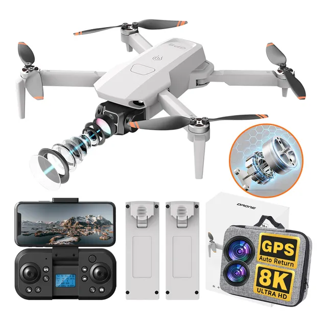 Mini Drone Sjrc 8k L106max De Motor Doble Sin Escobillas Gps 2.4ghz 2 Baterías