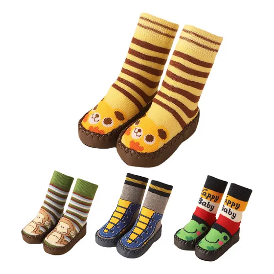5 Pares De Zapato Calcetín Pantufla Bebe Suela Antiderrapant